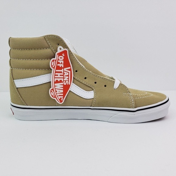 Vans Sk8 Hi Mens Sz 9 Womens Sz 10.5 Taos Taupe Canvas Suede Skate Sneaker Shoes - Picture 4 of 13